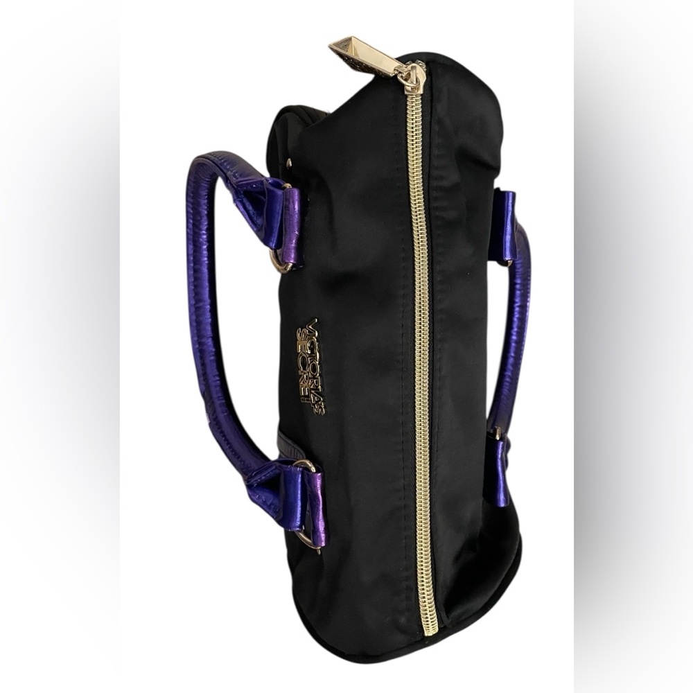 Victoria's Secret Black Satchel with Purple Accents - Picture 8 of 13